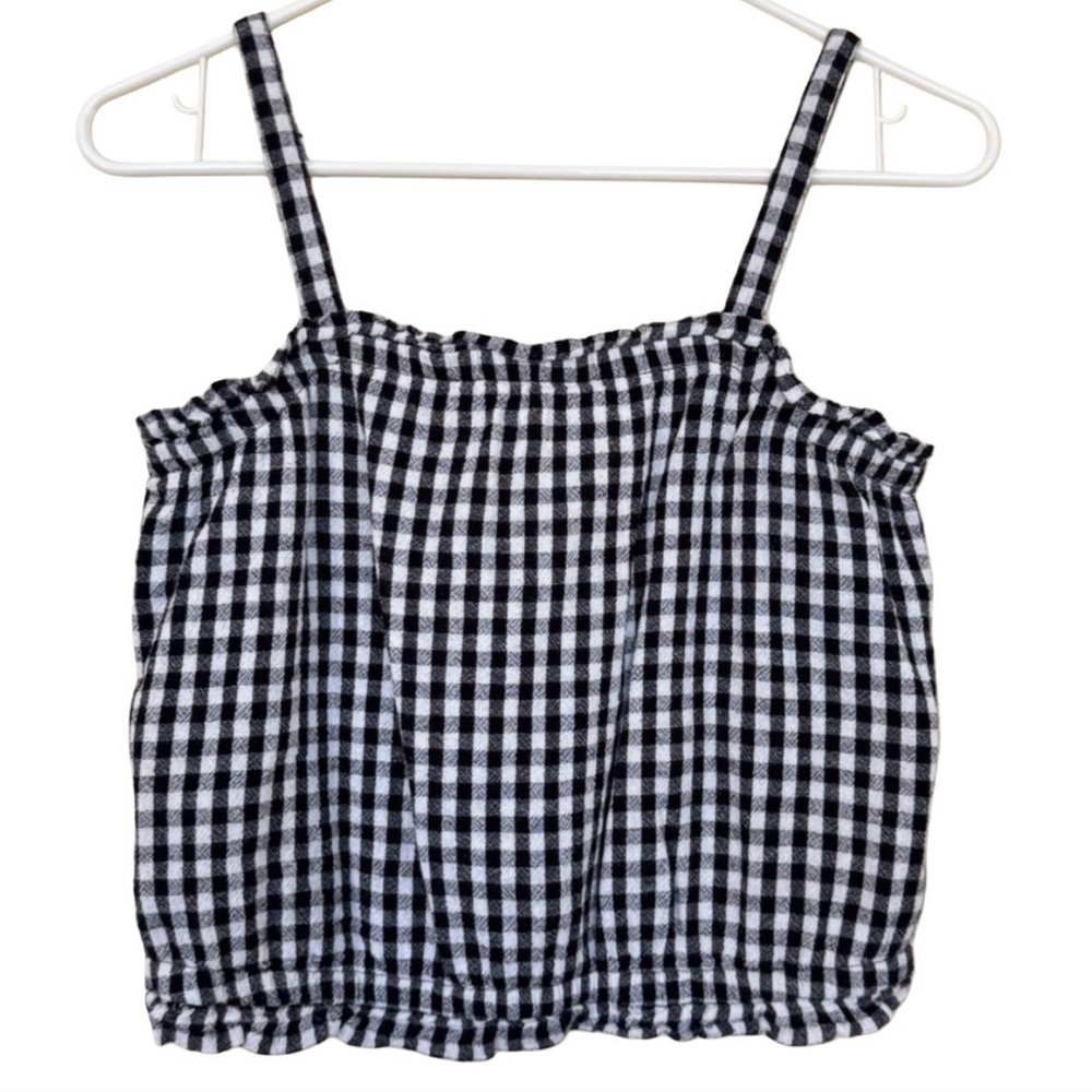 Abercrombie Kids Black and White Checkered Girls Top 15/16